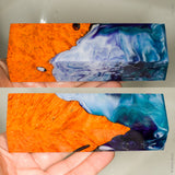 Stabilized hybrid wood box elder burl block