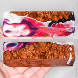 Stabilized hybrid wood box elder burl block