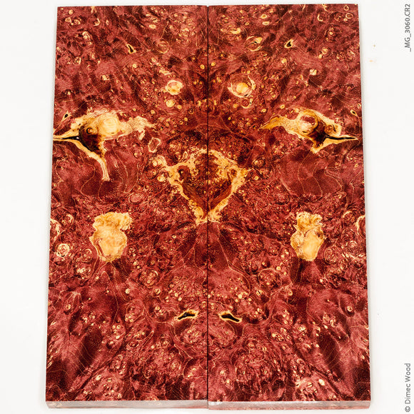 Stabilized wood box elder burl panels