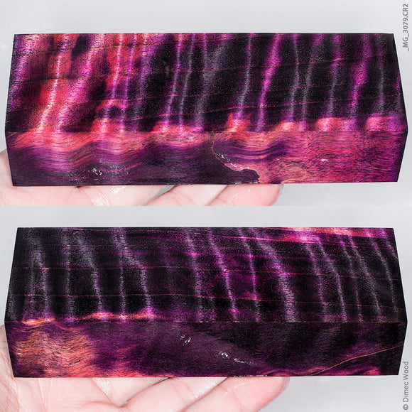 Stabilized curly cotton wood block