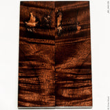 Stabilized curly mango wood panels