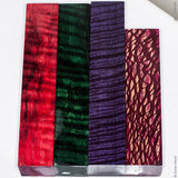 Stabilized wood curly mango pen blanks 4 pcs