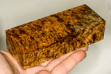 Stabilized wood golden amboyna burl block