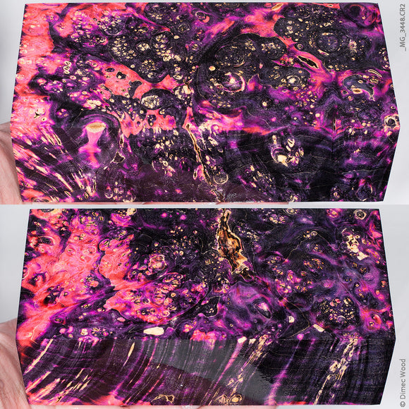 Stabilized wood box elder burl block