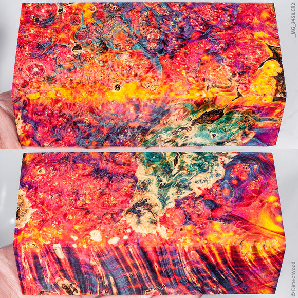 Stabilized wood box elder burl block