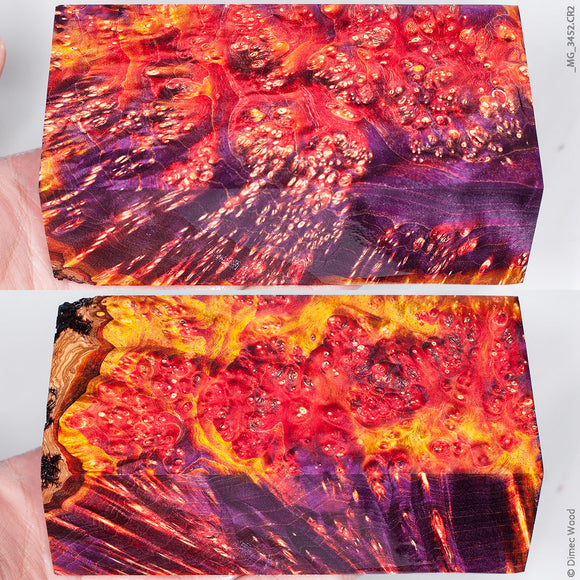 Stabilized wood box elder burl block