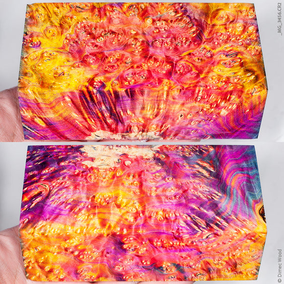 Stabilized wood box elder burl block