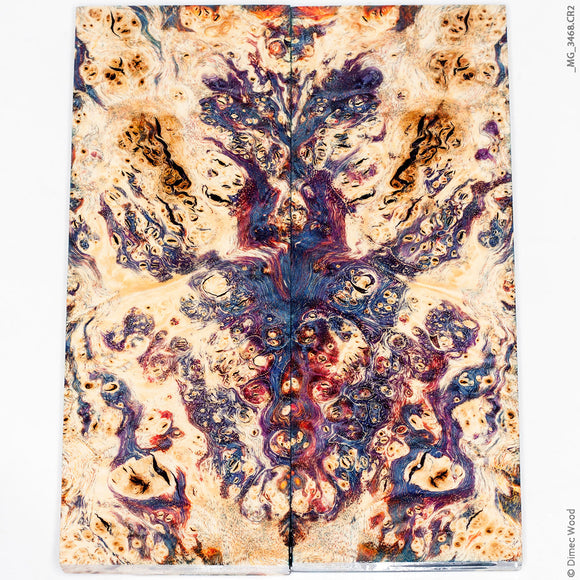 Stabilized wood box elder burl panels