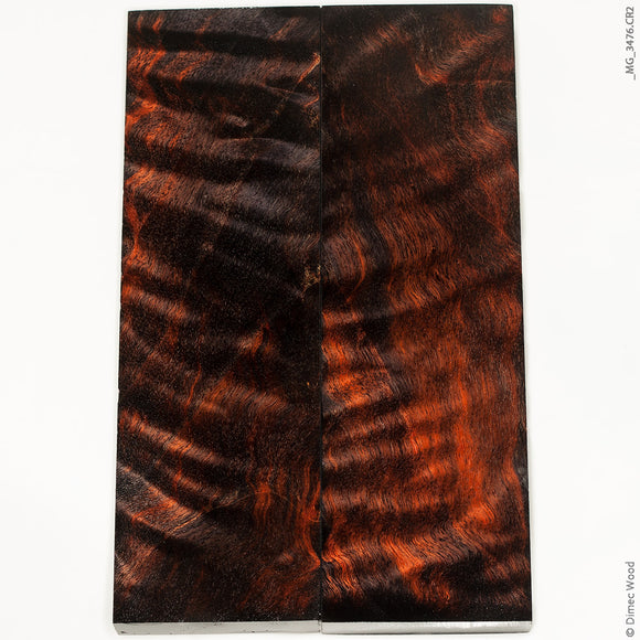 Stabilized curly cotton wood panels