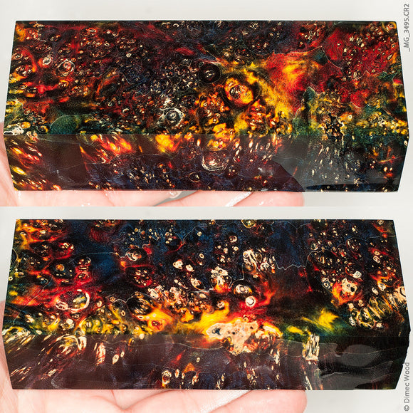 Stabilized wood box elder burl block