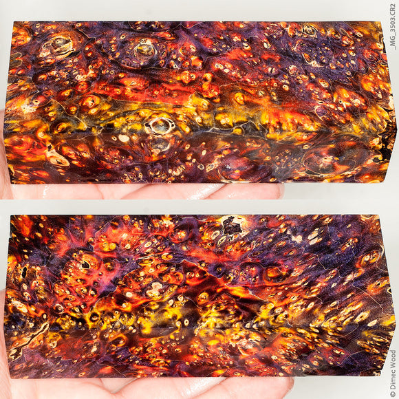 Stabilized wood box elder burl block