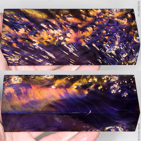 Stabilized box elder burl wood block