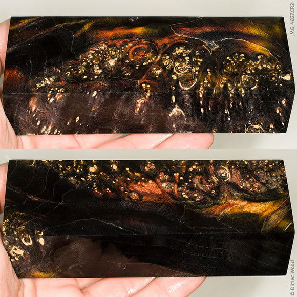 Stabilized box elder burl wood block