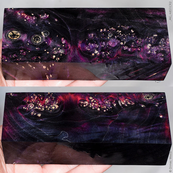 Stabilized box elder burl wood block