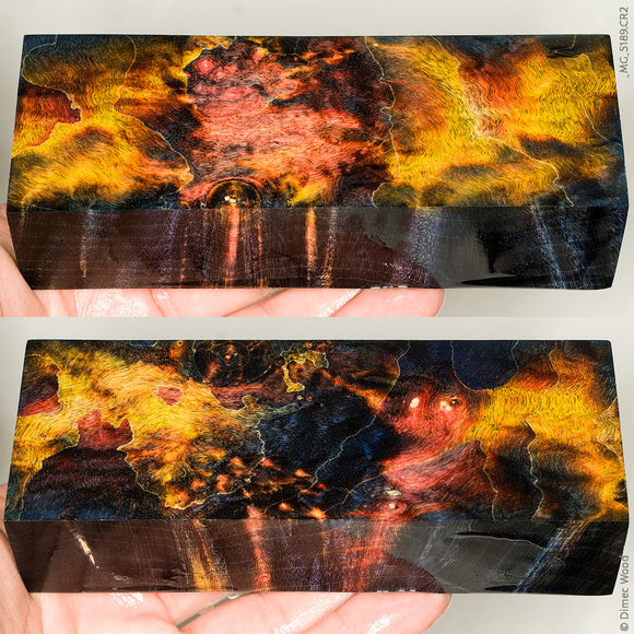 Stabilized wood box elder burl block