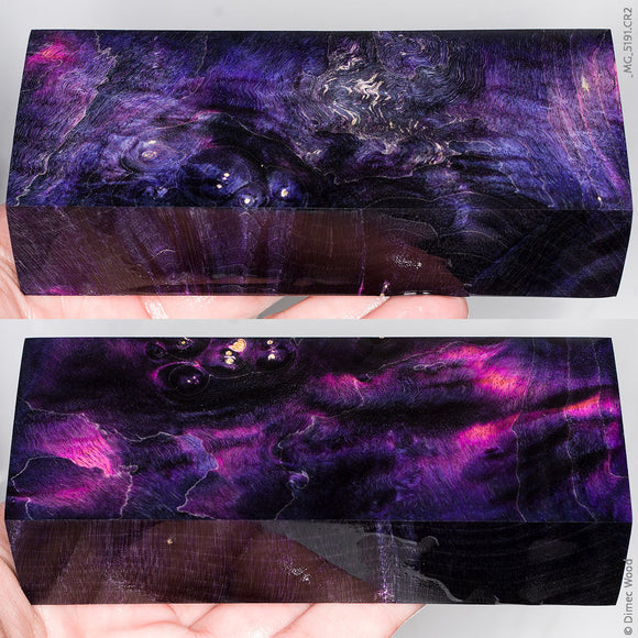 Stabilized wood box elder burl block