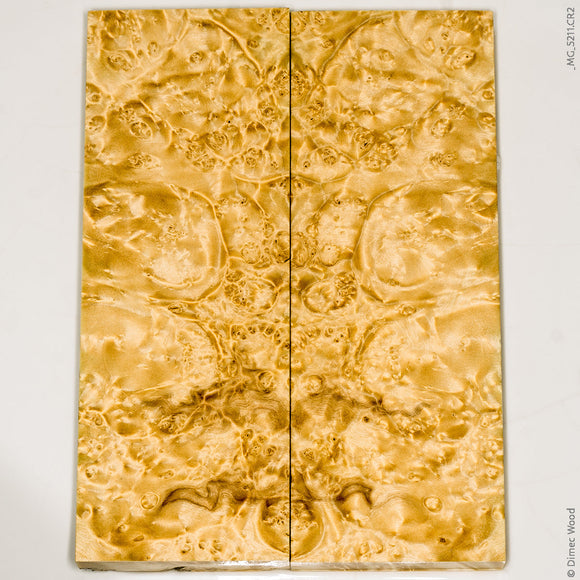 Stabilized natural wood box elder burl panels