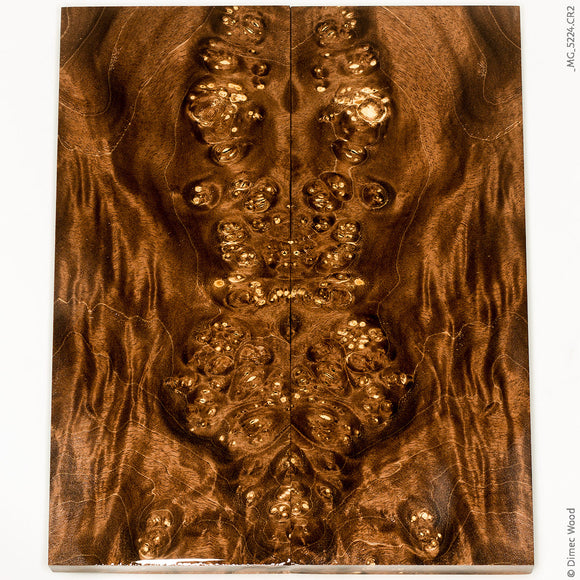 Stabilized wood box elder burl panels