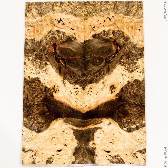 Stabilized wood box elder burl panels