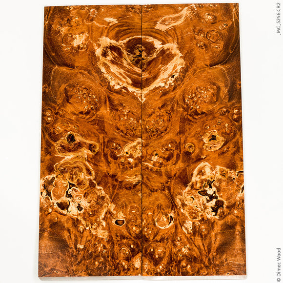 Stabilized wood box elder burl panels