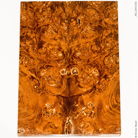 Stabilized wood box elder burl panels