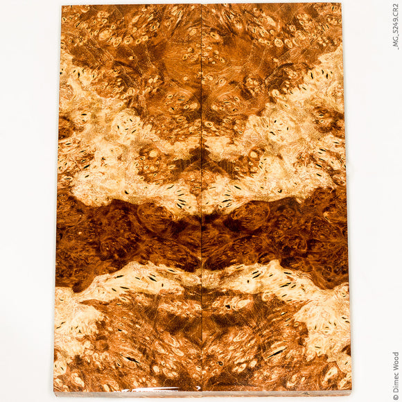 Stabilized wood box elder burl panels