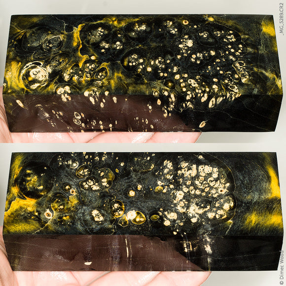 Stabilized wood box elder burl block