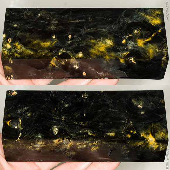 Stabilized wood box elder burl block