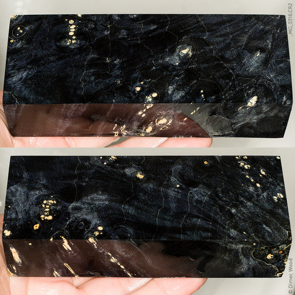 Stabilized wood box elder burl block