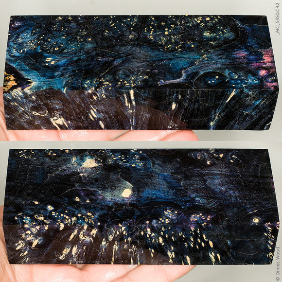 Stabilized wood box elder burl block