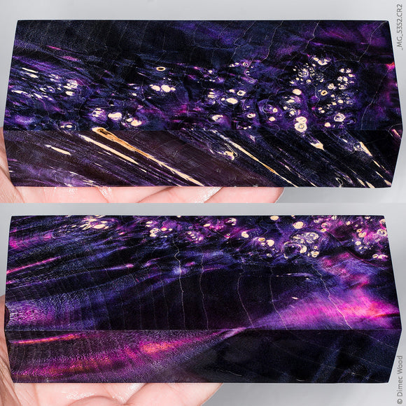 Stabilized wood box elder burl block