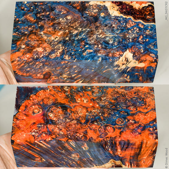 Stabilized wood box elder burl block