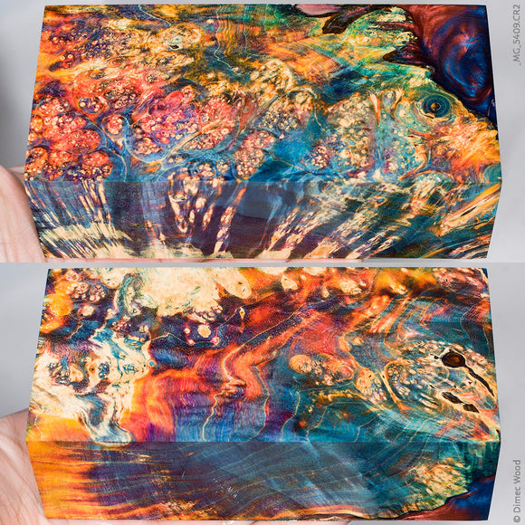 Stabilized wood box elder burl block