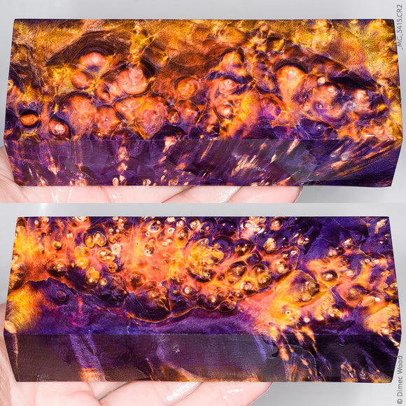 Stabilized wood box elder burl block