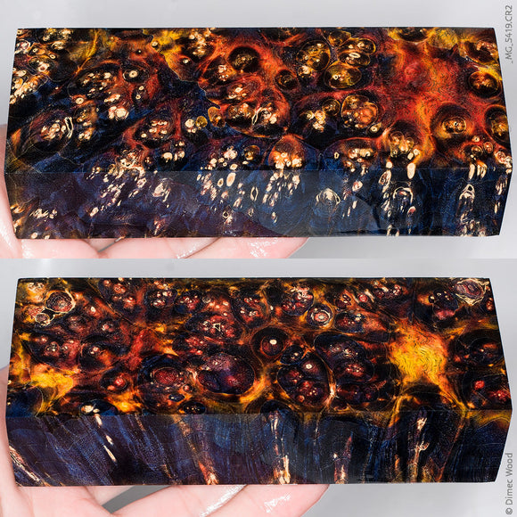 Stabilized wood box elder burl block