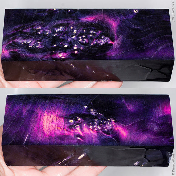 Stabilized wood box elder burl block