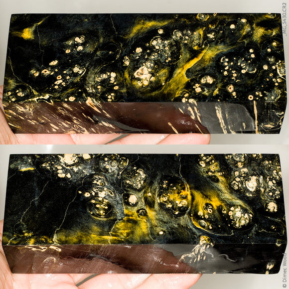 Stabilized wood box elder burl block