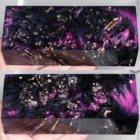 Stabilized wood box elder burl block