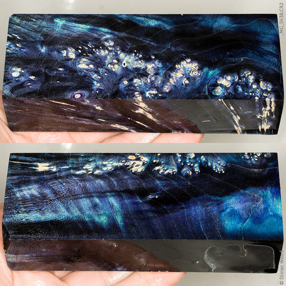 Stabilized wood box elder burl block