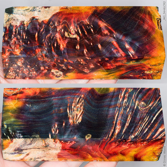 Stabilized wood box elder burl block