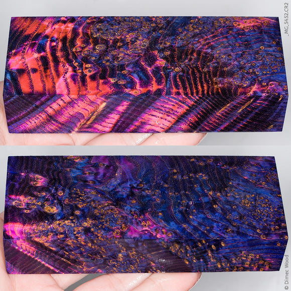 Stabilized wood black ash burl block