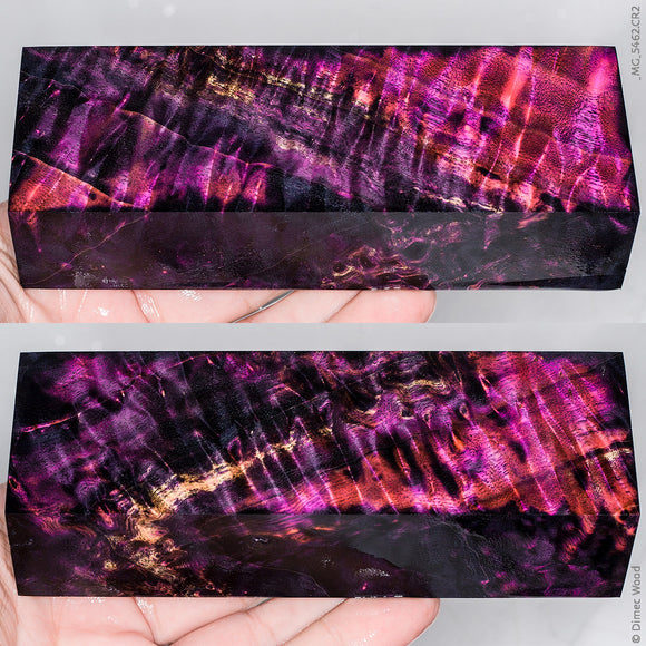 Stabilized curly cotton wood block