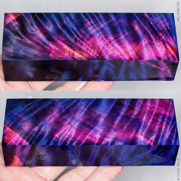 Stabilized curly cotton wood block