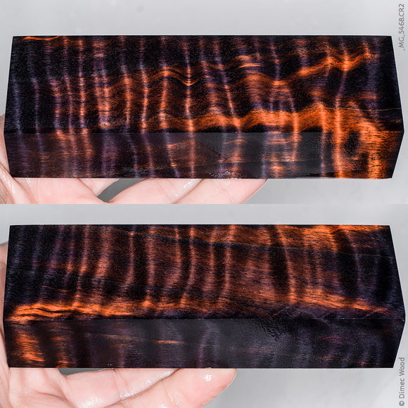 Stabilized curly cotton wood block