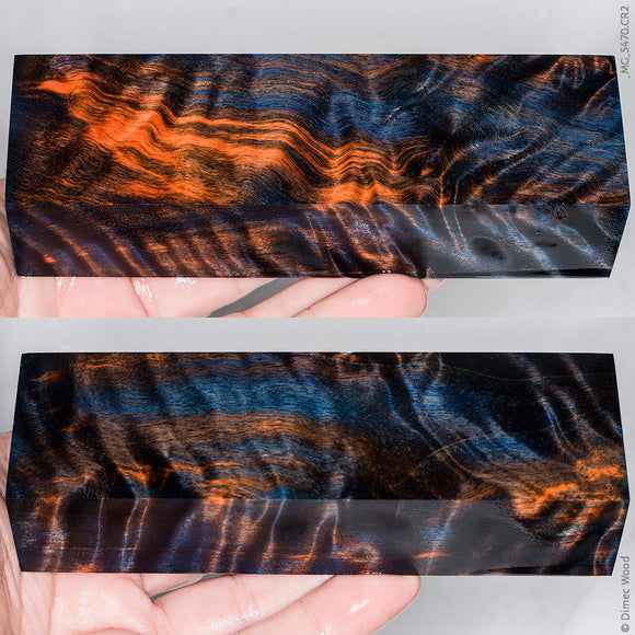 Stabilized curly cotton wood block