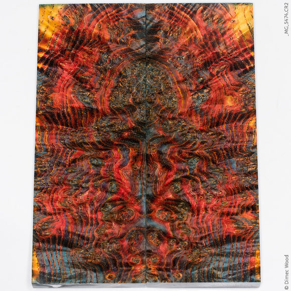 Stabilized black ash burl wood panels