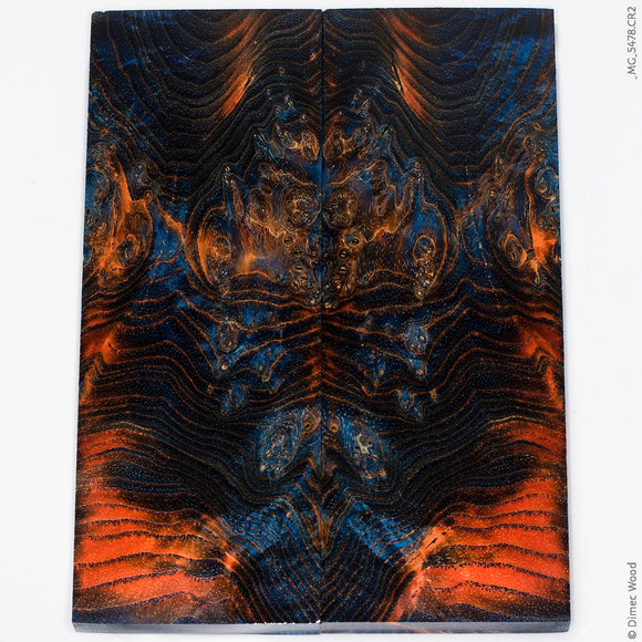 Stabilized black ash burl wood panels