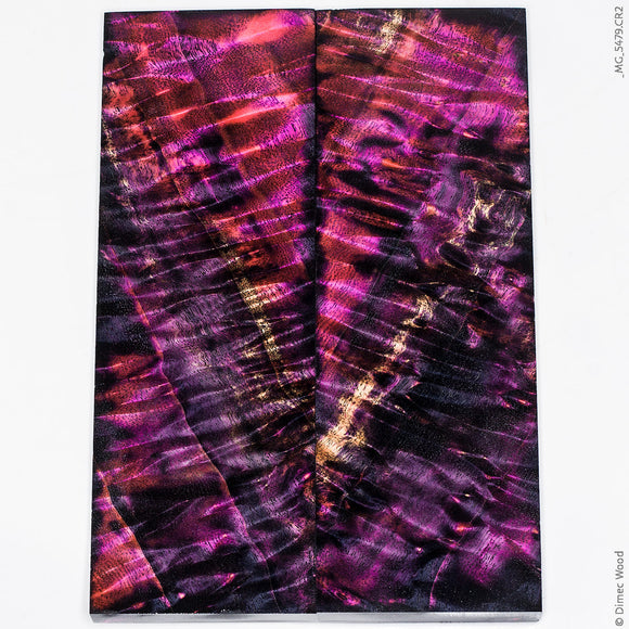 Stabilized curly cotton wood panels