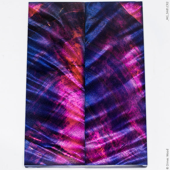 Stabilized curly cotton wood panels