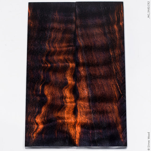 Stabilized curly cotton wood panels